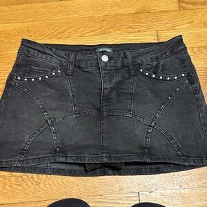 Wild Fable Black Studded Mini Skirt